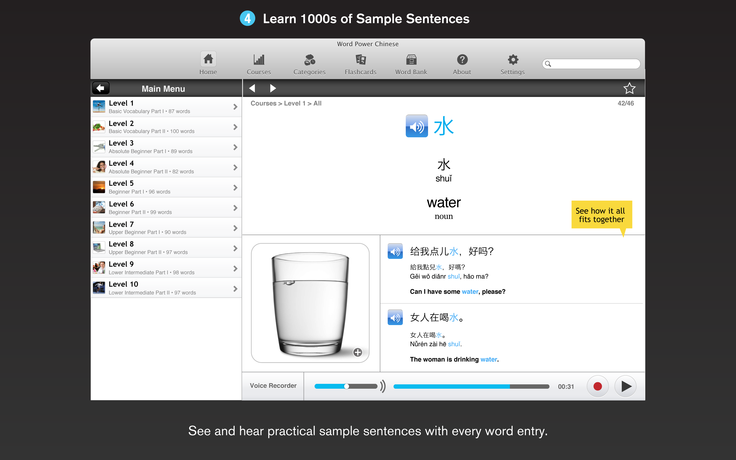 Screenshot 4 - Learn Chinese - Gengo WordPower 